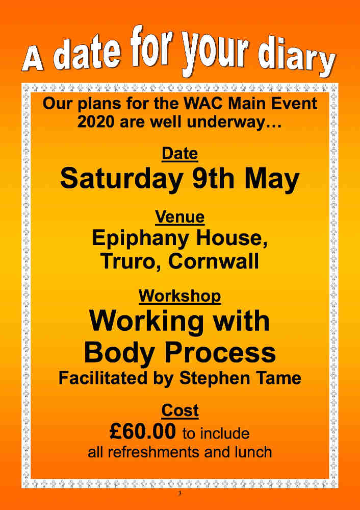 POSTPONED - WAC The Main Event - Working with Body Process